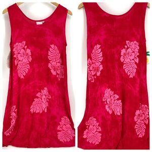 Pineapple Passion Hawaiian Hibiscus Flower Sundress Swim Cover up NWT One Size